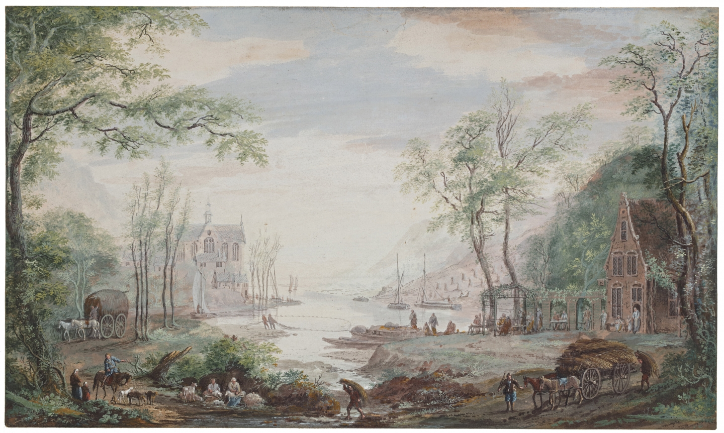 Abraham Rademaker (Lisse 1676-1735 Haarlem) A large arcadian landscape