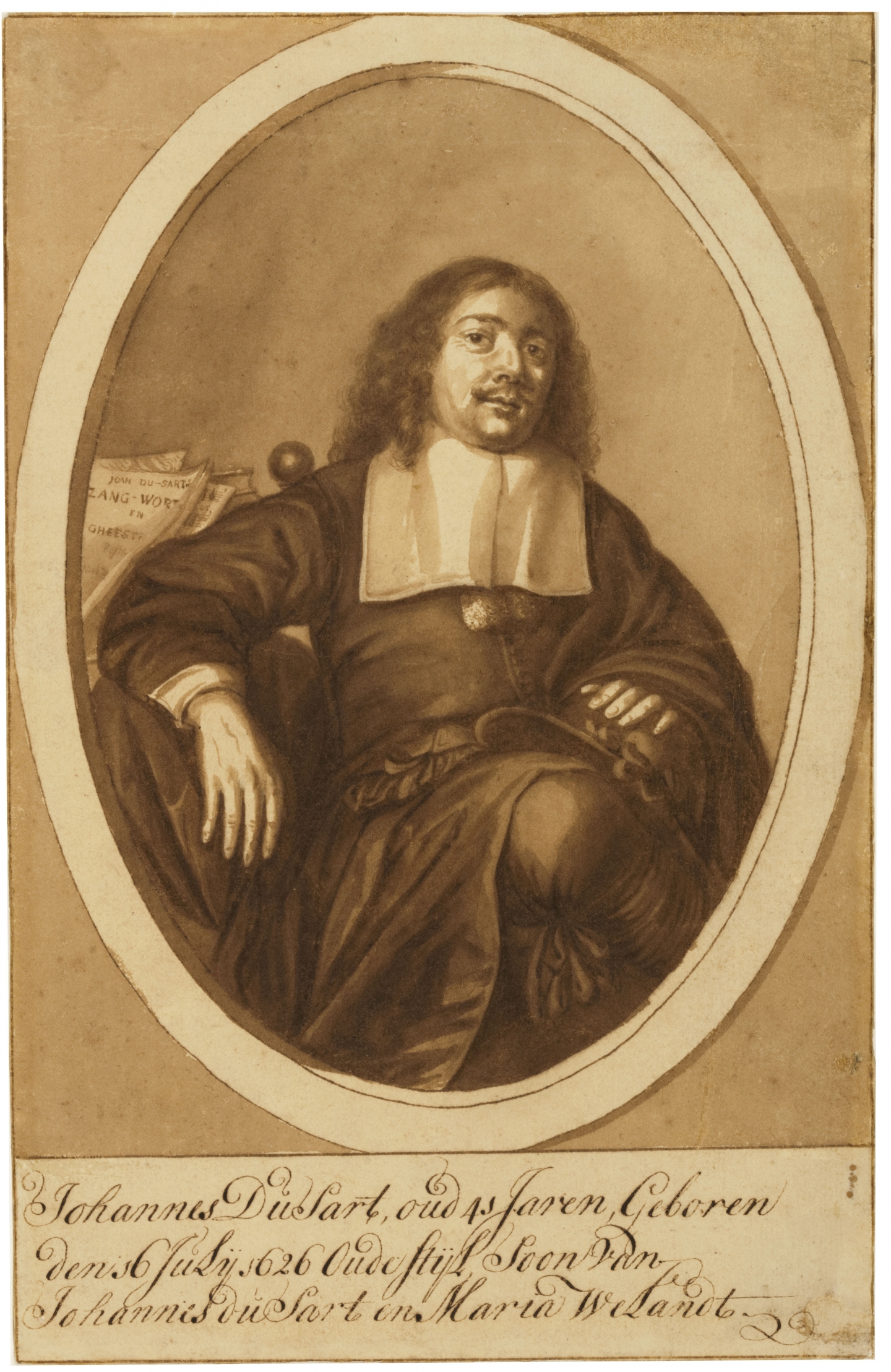 Cornelis Dusart (Haarlem 1660 – 1704 Haarlem) Portrait of the Artist’s Father, the Composer and Organist Johannes Dusart (1626-1691)