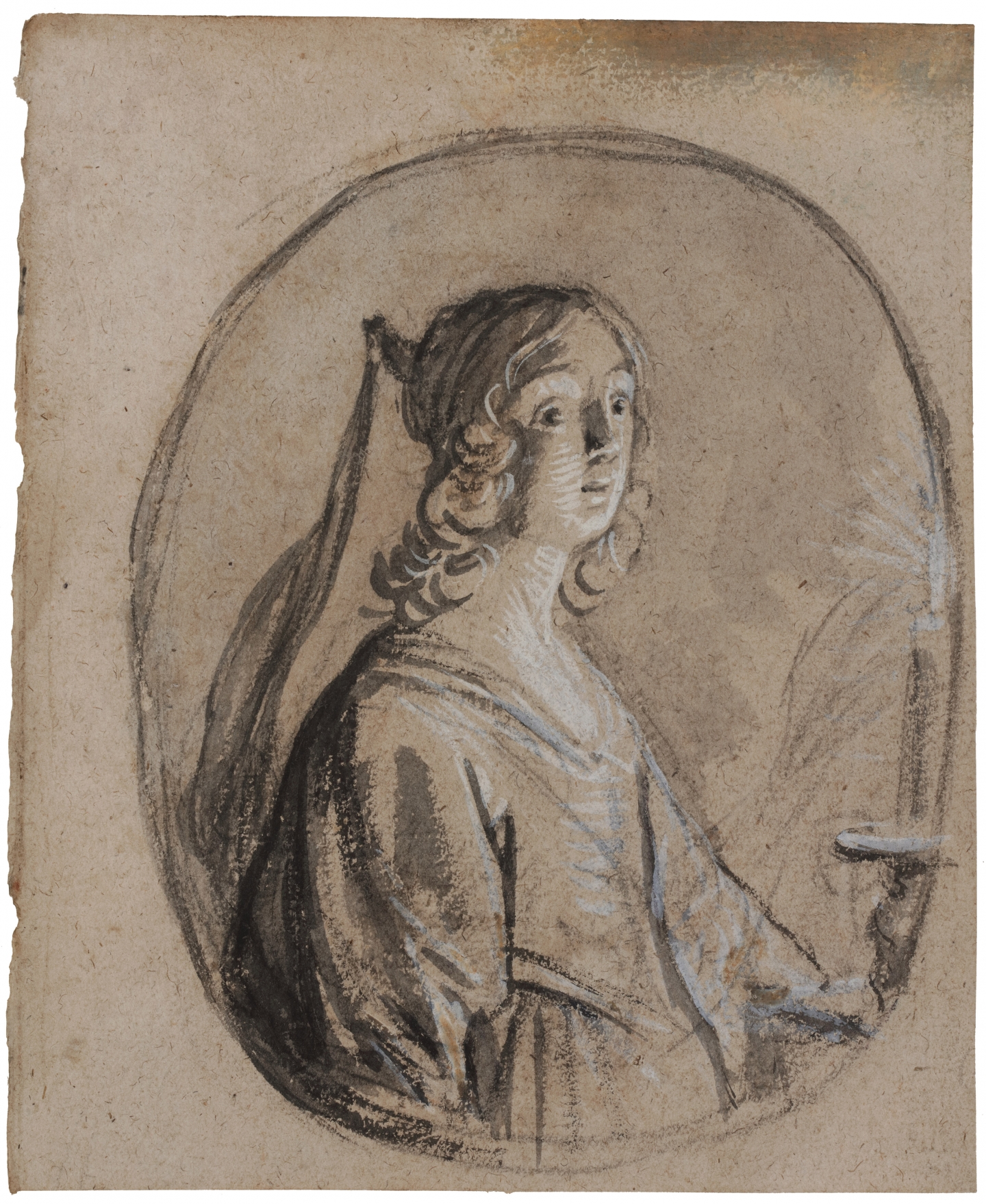 Gerard van Honthorst (Utrecht 1592-1656 Utrecht) A young woman holding a candle