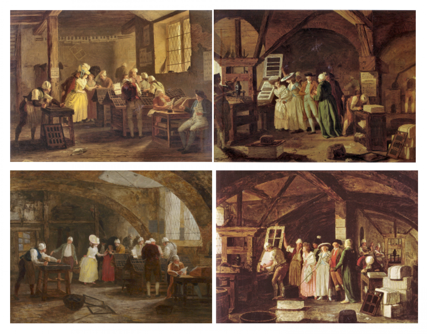 Léonard Defrance (Liège, 1735 - 1805) Studies for a visit to the printing office of Clément Plomteux, Liège