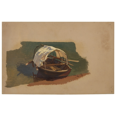 François Roffiaen (Ypres 1820-1898 Ixelles) A barca Lucia