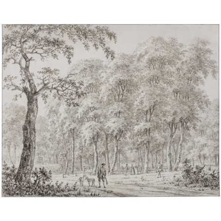 Johann Edler Goll van Franckenstein (Frankfurt am Main 1722-1785 Velsen-Zuid) Elegant company after a hunting party