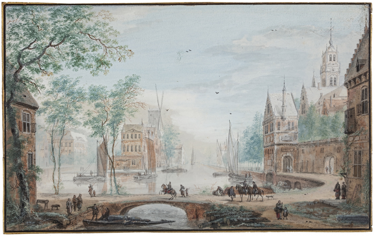 Abraham Rademaker (Lisse 1676-1735 Haarlem) Pendant set of two arcadian landscapes