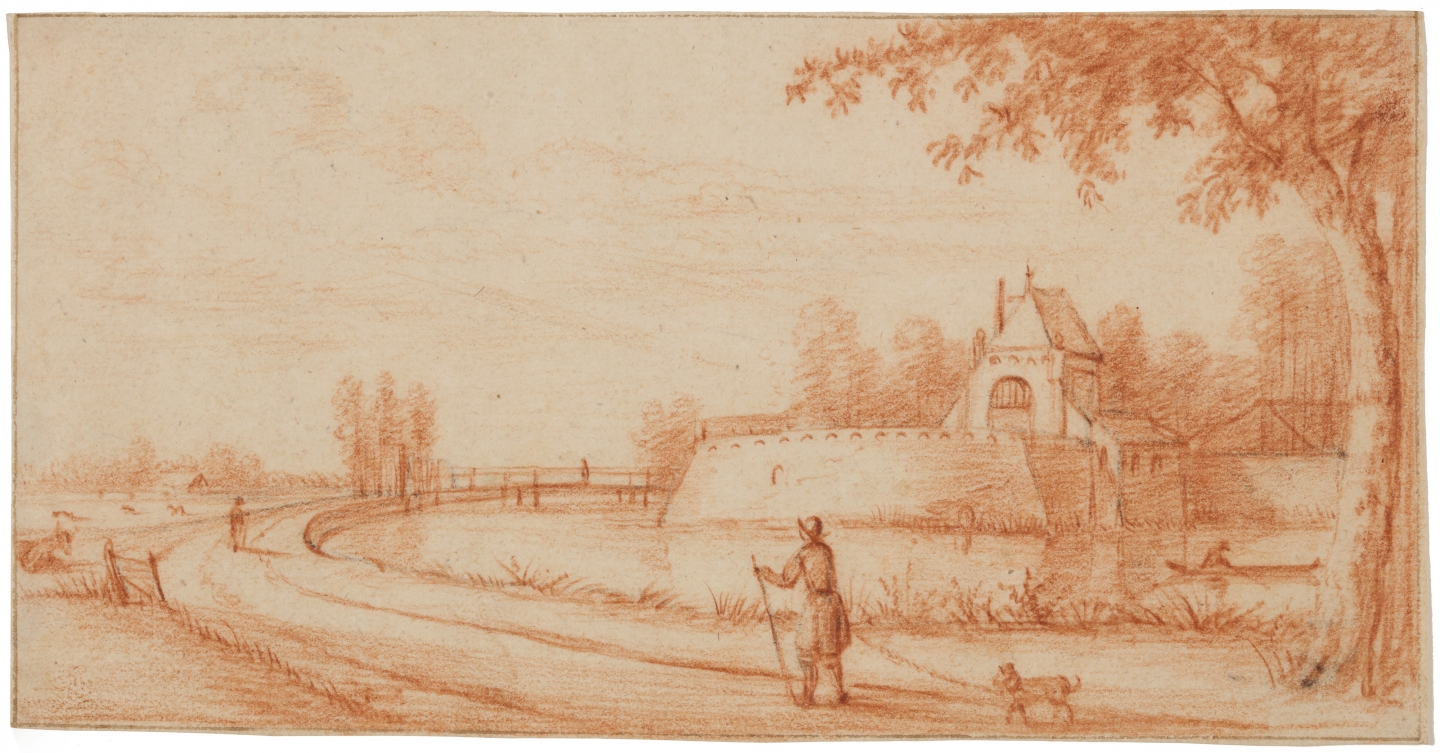 Abraham Rutgers (Amsterdam 1632 - 1699 Amsterdam) Landscape with a fortification