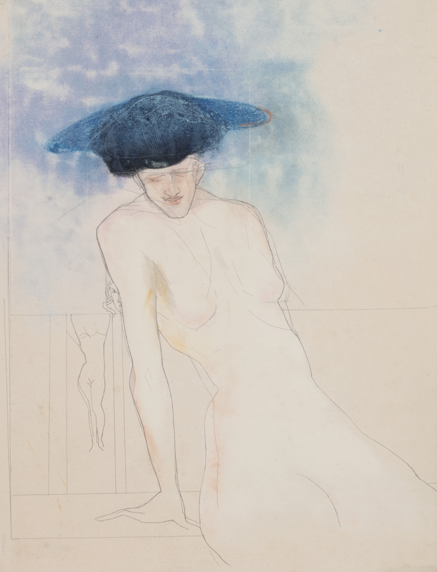 Christophe Carel Henri de Nerée tot Babberich (Zevenaar 1880-1909 Todtmoos) Hermaphrodite (recto) Fantastic landscape (verso)
