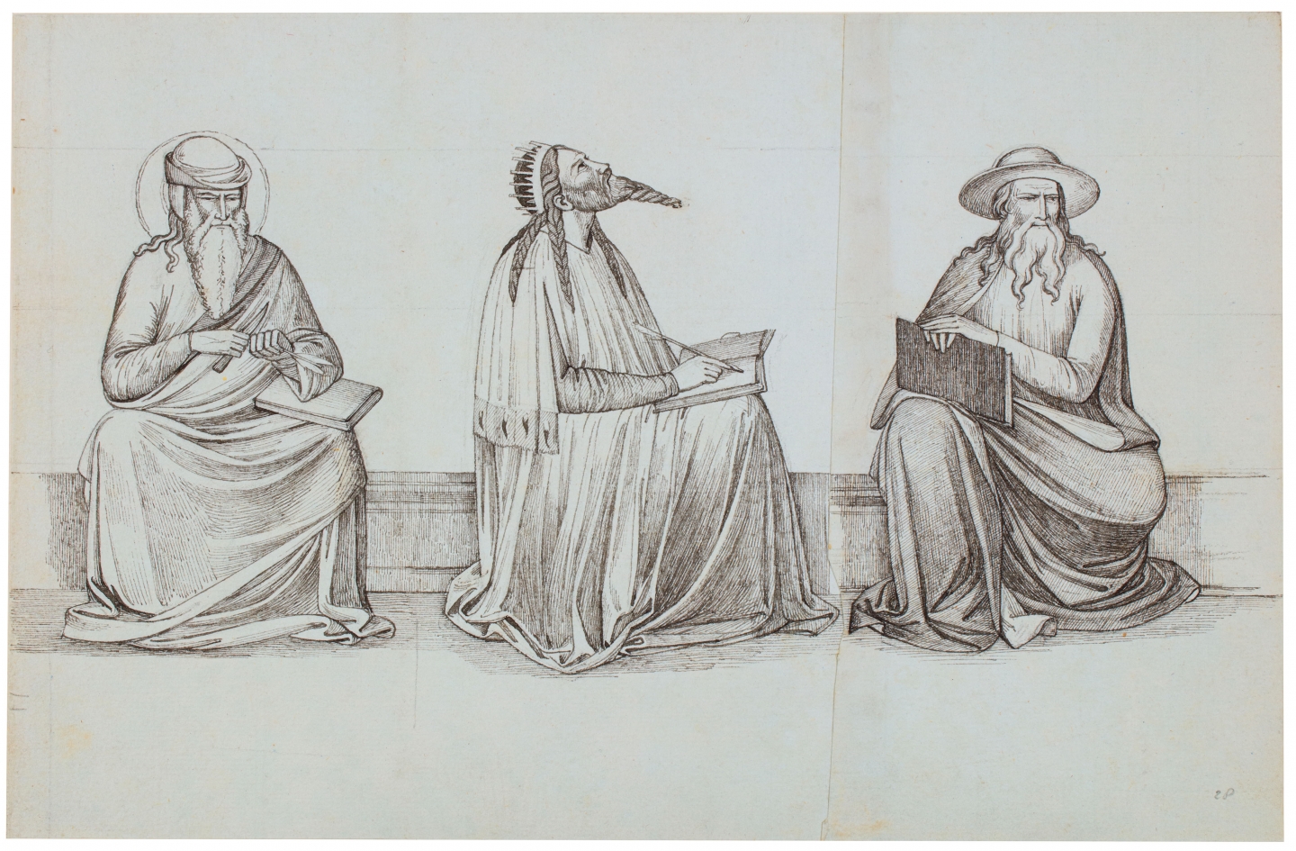 David Pièrre Giottino Humbert de Superville (The Hague 1770-1849 Leiden) Saint John Chrysostom, Ptolemy and Zeno