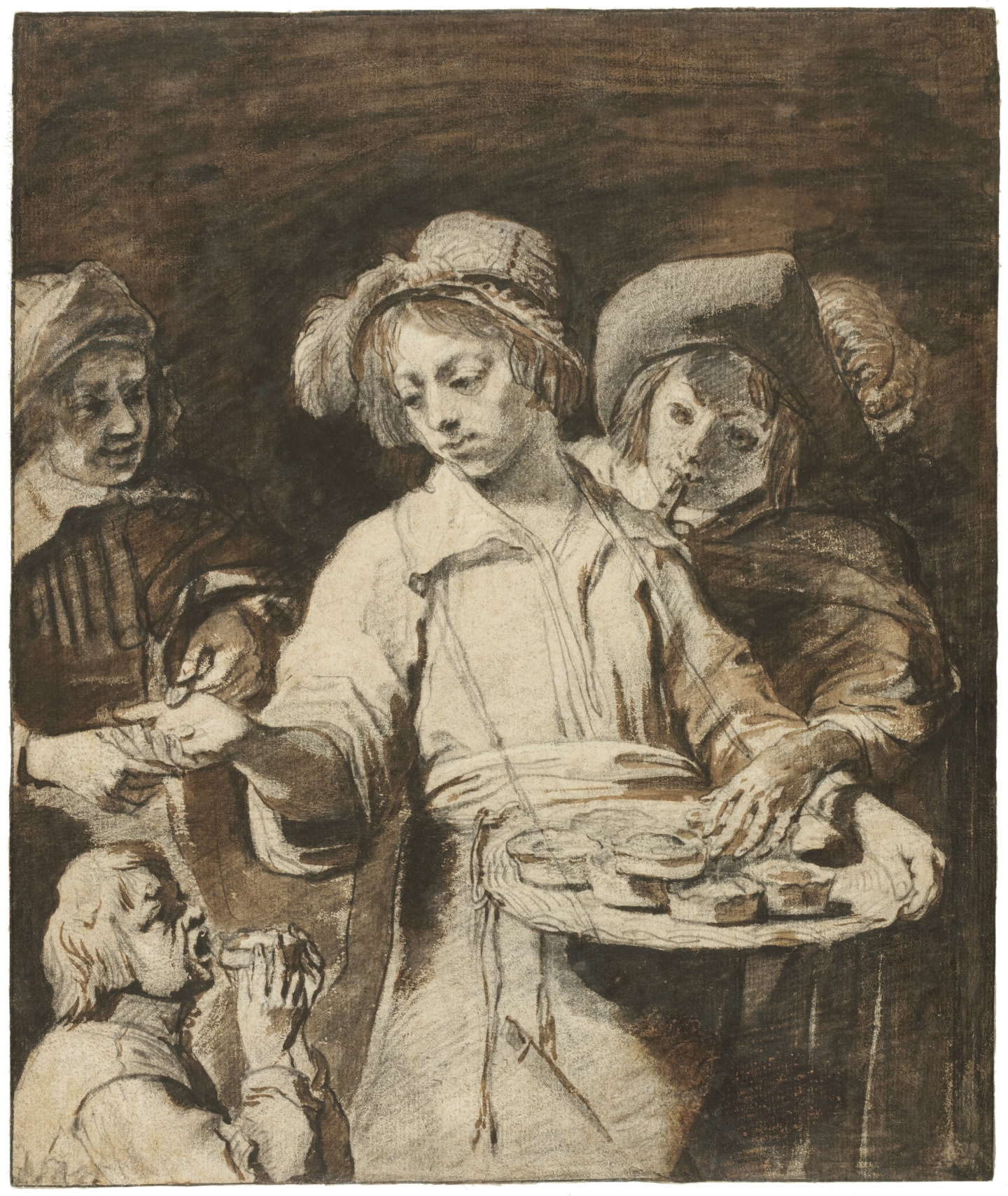 Dutch School - 17th Century The cake seller