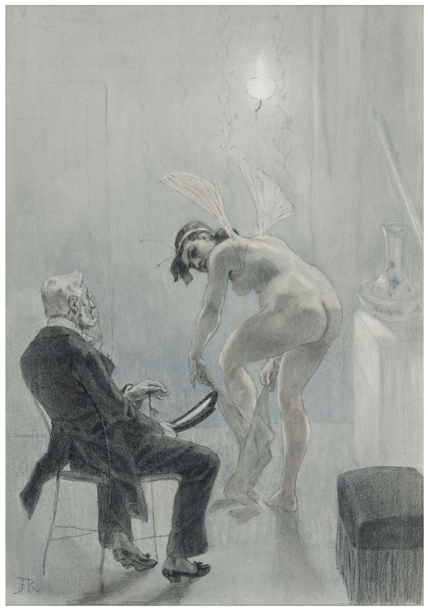 Félicien Rops (Namur 1833-1898 Essonnes) Le Maillot