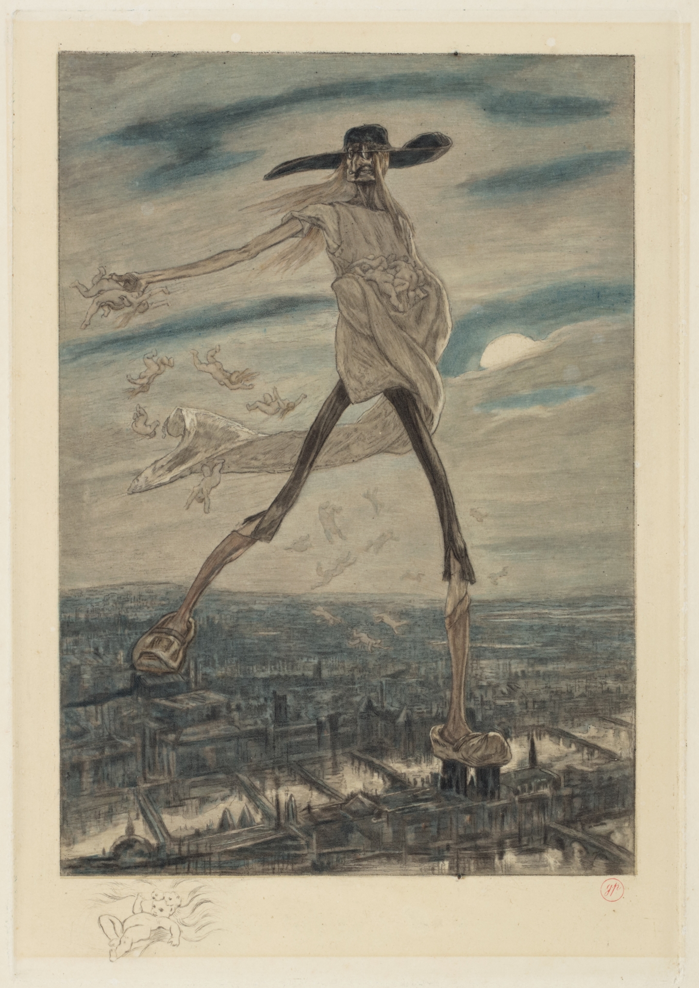 Félicien Rops (Namur 1833-1898 Essonnes) Satan semant l'ivraie