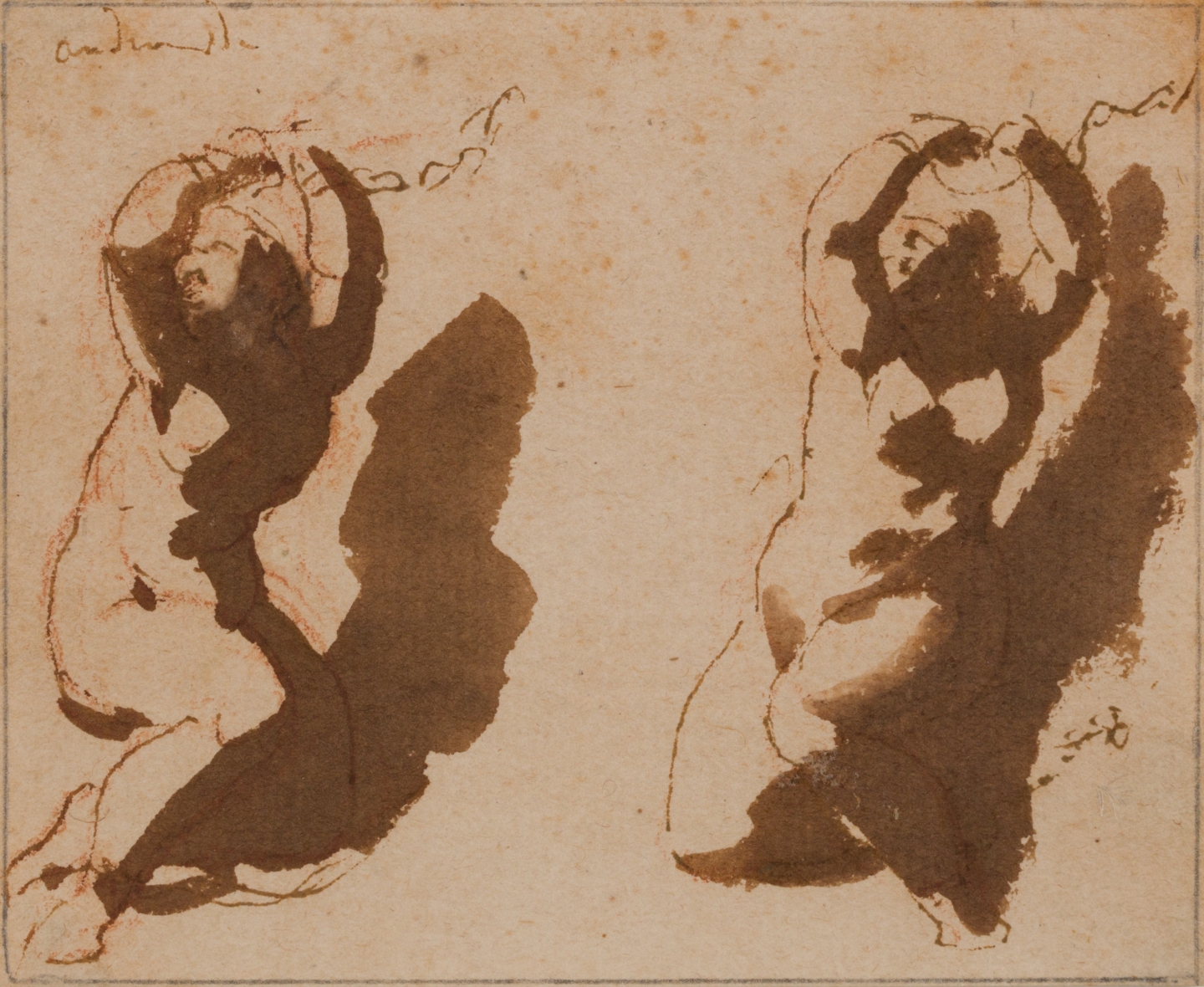 Jan de Bisschop (Amsterdam, 1628-1671 The Hague) Two studies of Andromeda