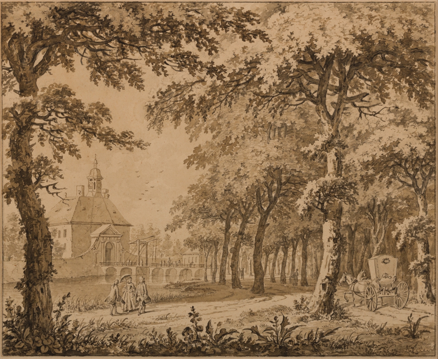 Johann Goll van Franckenstein (Frankfurt an Main, 1722-Velsen, 1785) Muiderpoort of Amsterdam, seen from The Schans, 1765