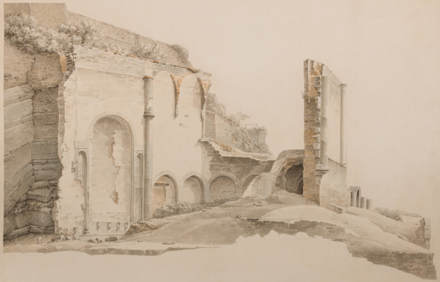 Josephus Augustus Knip (Tilburg 1777-1847 Berlicum) Ruins of a monastery nearby Namur (ca. 1809)