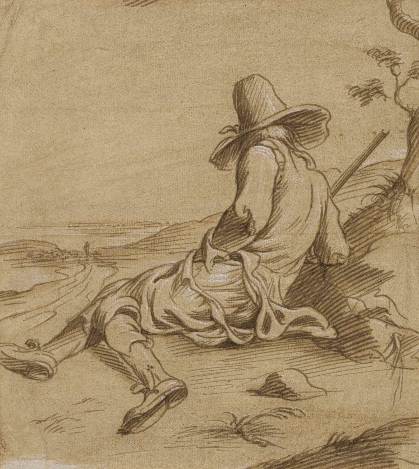 L. Brakelman (c.1660-after 1718) A reclining hunter