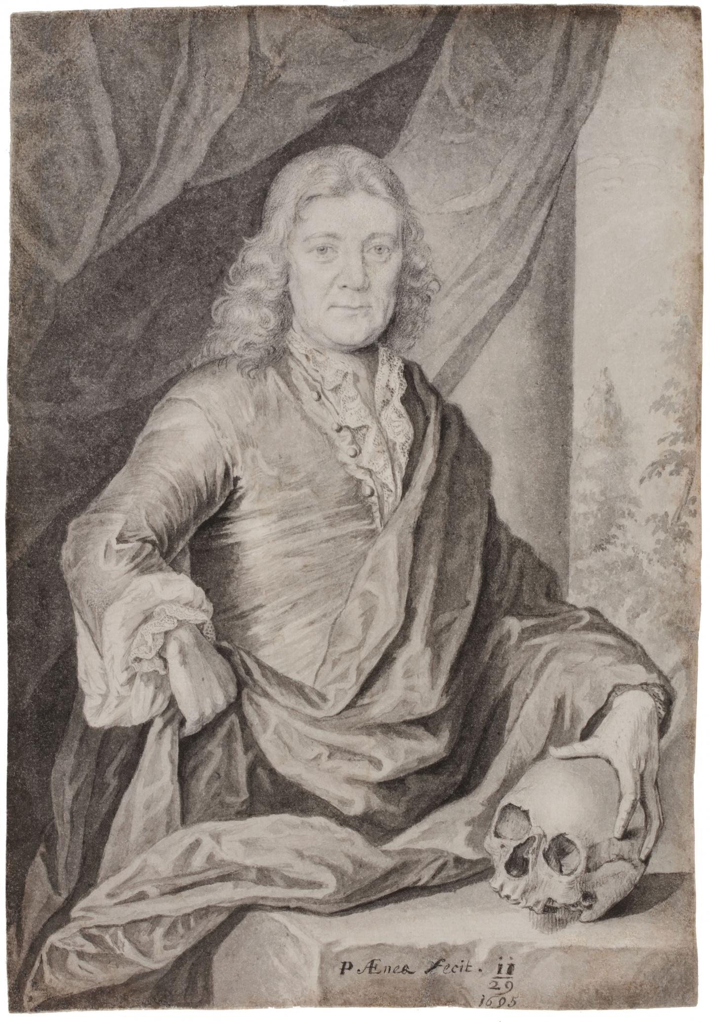 Petrus Aeneae (Franeker c.1650-1717 Leeuwarden) Portrait of a distinguished gentleman