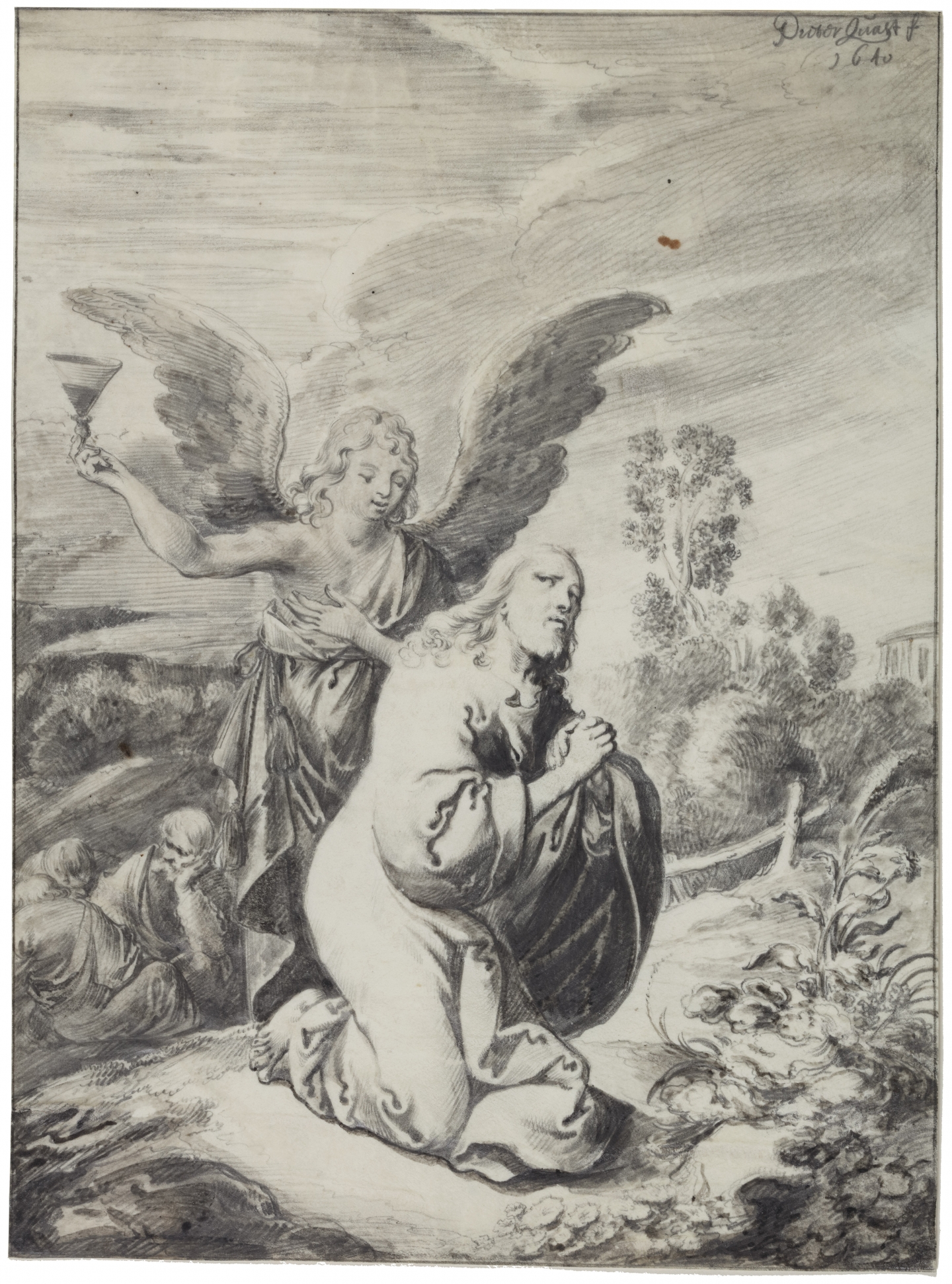 Pieter Jansz. Quast (Amsterdam 1605/6-1647 Amsterdam) Christ in the Garden of Gethsemane