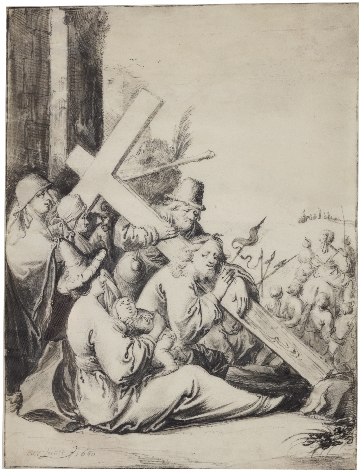 Pieter Jansz. Quast (Amsterdam 1605/6-1647 Amsterdam) Carrying of the Cross