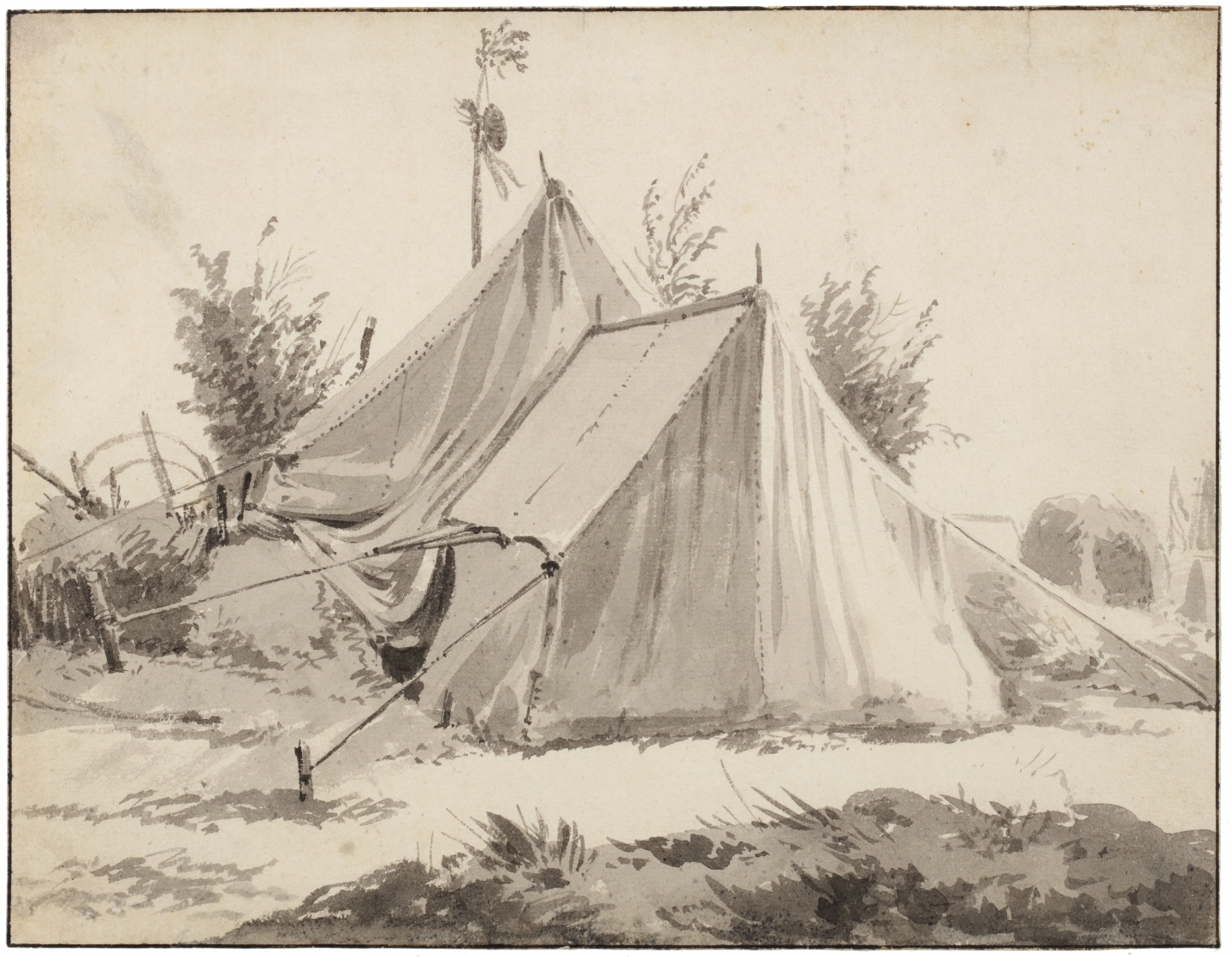 Pieter van Bloemen (Antwerp 1657-1720 Antwerp) Study for a military encampment