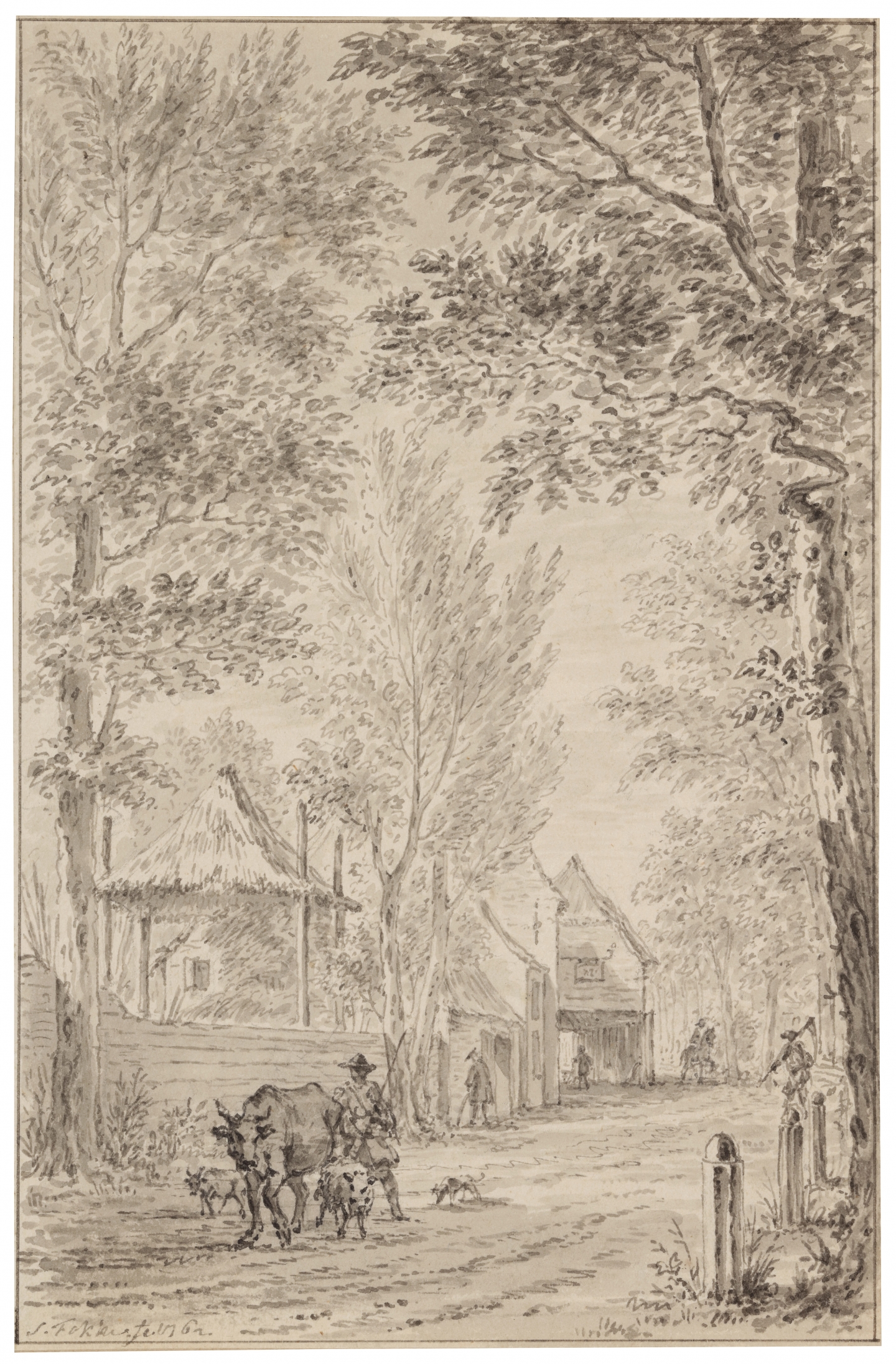 Simon Fokke (Amsterdam 1712-1784 Amsterdam) De Dorstige Kuyl (seen towards the South)