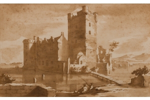 Jacob van der Ulft (Gorinchem 1621-1689 Noordwijk) View on castle Zevenbergen (c. 1660-1664)