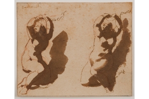 Jan de Bisschop (Amsterdam, 1628-1671 The Hague) Two studies of Andromeda