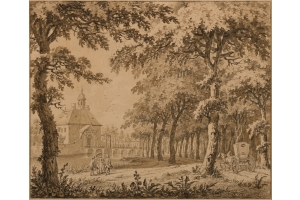 Johann Goll van Franckenstein (Frankfurt an Main, 1722-Velsen, 1785) Muiderpoort of Amsterdam, seen from The Schans, 1765