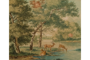 Josua de Grave (Amsterdam, 1643-The Hague, 1712) A forest with resting deer (1708)