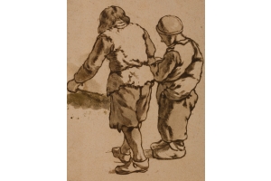 Karel Dujardin (Amsterdam 1626-1678 Venice) Two boys making music