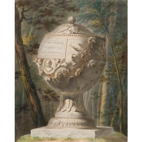 Gerard van Nijmegen (Rotterdam 1735-1808 Rotterdam) Urn of Hélène Otteline Groeninx van Zoelen (1806).
