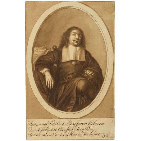 Cornelis Dusart (Haarlem 1660 – 1704 Haarlem) Portrait of Artist’s Father, the Composer and Organist Johannes Dusart (1626-1691)