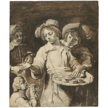 Dutch School - 17th Century The cake seller