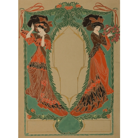 Georges De Feure (Paris, 1868-1943 Paris) Deux élégantes