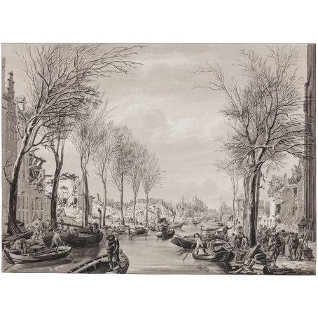 Hermanus Numan (Ezinge 1744-1820 Amsterdam) The ruins at the Steenschuur, Leiden, after the gunpowder disaster of 12 January 1807