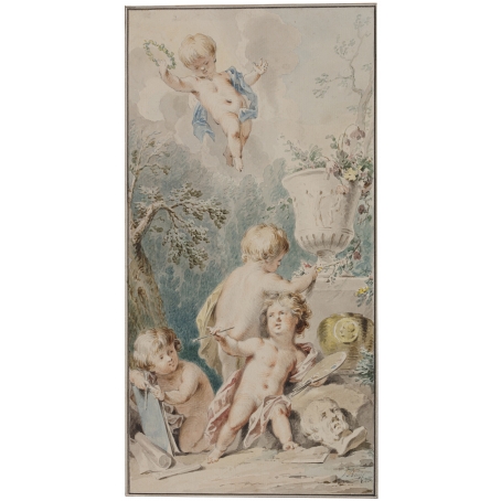 Jacobus Buys (Amsterdam 1724-1801 Amsterdam) Allegory on the Art of Drawing and Painting