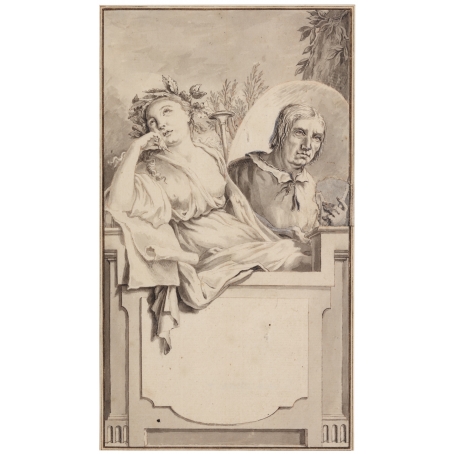 Jan Goeree (Middelburg 1670-1731 Amsterdam) Frontispice design for Jacopo Sannazaro