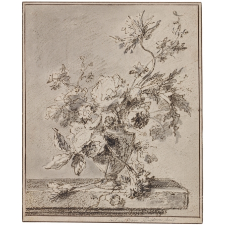 Jan van Huysum (Amsterdam 1682-1749 Amsterdam) Flowers in an urn on a plinth