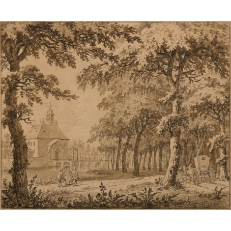 Johann Goll van Franckenstein (Frankfurt an Main, 1722-Velsen, 1785) Muiderpoort of Amsterdam, seen from The Schans, 1765