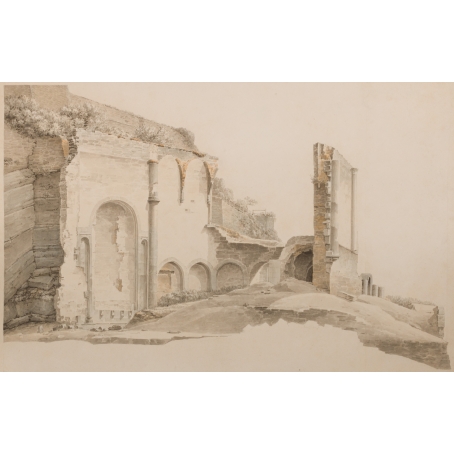 Josephus Augustus Knip (Tilburg 1777-1847 Berlicum) Ruins of a monastery nearby Namur (ca. 1809)