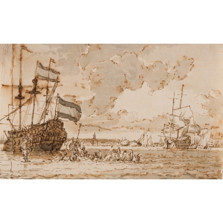 Ludolf Bakhuizen (Emden 1630-1708 Amsterdam) The Triumph of Neptune and Amsterdam