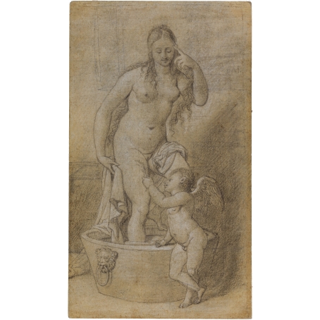 Pierre-Nolasque Bergeret (Bordeaux 1782-1863 Paris) The preparatory drawing to the litho Venus & Cupidon (1803)