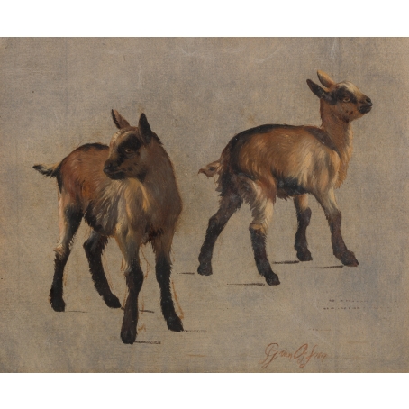 Pieter Gerardus van Os (The Hague 1776-1839 The Hague) Studies of young goats