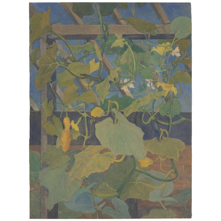 Theo van Hoytema (The Hague 1863-1917 The Hague) Greenhouse with ornamental gourds