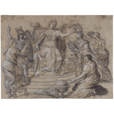 Theodoor van Thulden (Den Bosch 1606-1669) Apollo and the muses