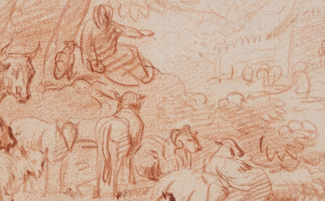 Sheperd with cattle and dog